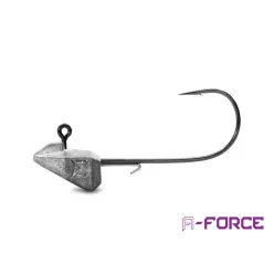   Delphin A-FORCE 1/0-s 3 g lapos talpú szakállas jigfej 5 db/csomag