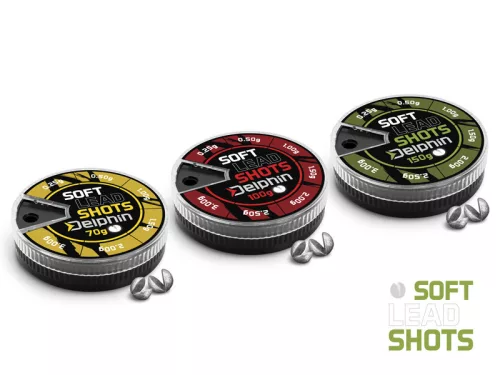 Delphin Soft kiegyensúlyozó súlyok (piros doboz sörétólom 100 g 0,25–3 g
