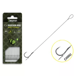   Delphin Braided Sting Chinu 4-es 0,2 mm 8 cm szakállas előkötött horog 10 db/csomag