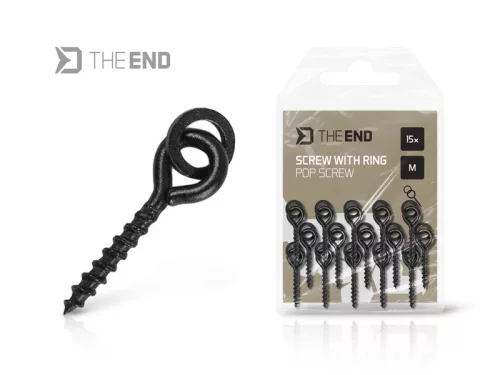 Delphin THE END POP Screw csavar karikával S csalicsavar 15 db/csomag