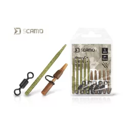   Delphin sCAMO HeavyC + + Tube szett #4 pontyozó szerelék készlet 5 db/csomag