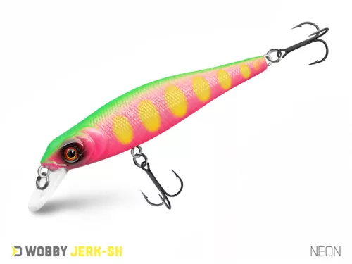 Delphin WOBBY JERK-SH NEON 8 cm 6,5 g lebegő minnow wobbler