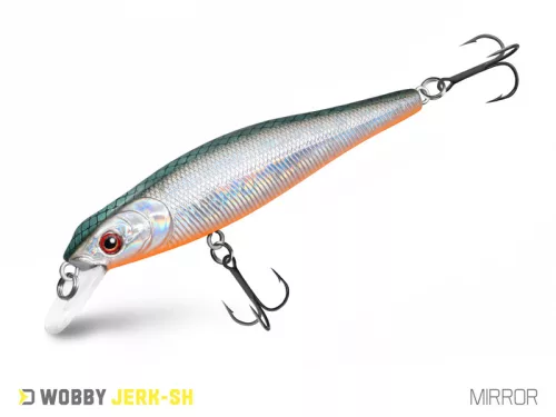 Delphin WOBBY JERK-SH MIRROR 8 cm 6,5 g lebegő minnow wobbler