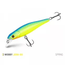   Delphin WOBBY JERK-SH SPRING 8 cm 6,5 g lebegő minnow wobbler
