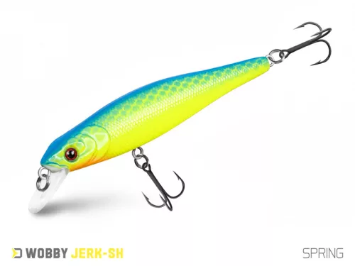 Delphin WOBBY JERK-SH SPRING 8 cm 6,5 g lebegő minnow wobbler