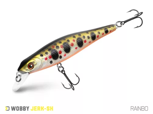 Delphin WOBBY JERK-SH RAINBO 8 cm 6,5 g lebegő minnow wobbler