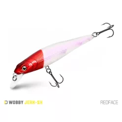   Delphin WOBBY JERK-SH REDFACE 8 cm 6,5 g lebegő minnow wobbler