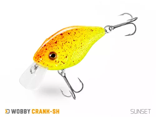 Delphin WOBBY CRANK-SH /Float. SUNSET 5 cm 8 g crankbait wobbler