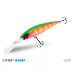   Delphin WOBBY JERK-DP NEON 9 cm 12,5 g lebegő minnow wobbler