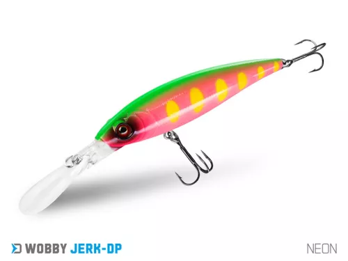 Delphin WOBBY JERK-DP NEON 9 cm 12,5 g lebegő minnow wobbler