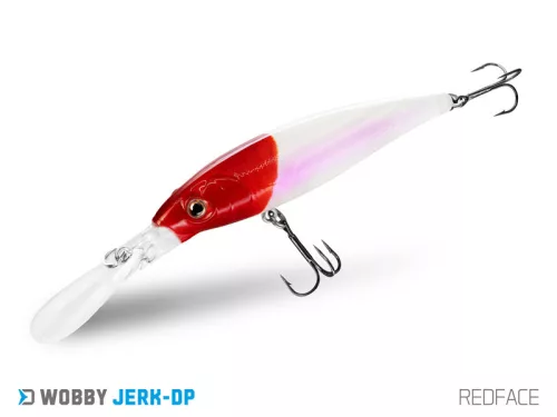 Delphin WOBBY JERK-DP REDFACE 9 cm 12,5 g lebegő minnow wobbler