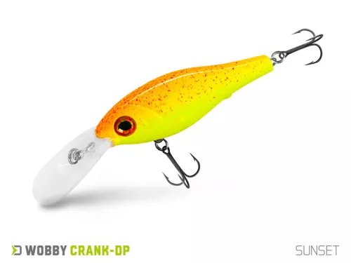 Delphin WOBBY CRANK-DP /Float. SUNSET 7 cm 12 g crankbait wobbler