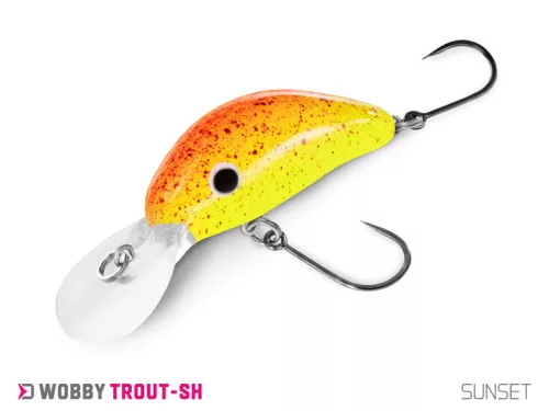 Delphin WOBBY TROUT-SH /Float. SUNSET 4 cm 4 g rovarutánzatú wobbler