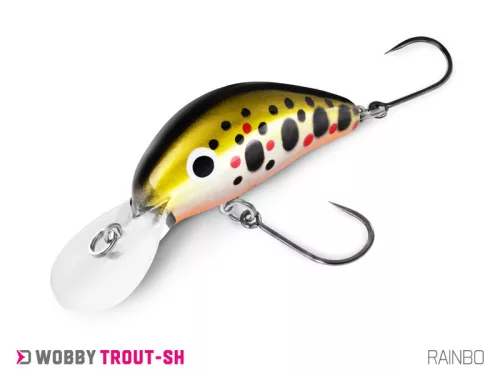 Delphin WOBBY TROUT-SH /Float. RAINBO 4 cm 4 g rovarutánzatú wobbler