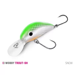   Delphin WOBBY TROUT-SH /Float. SNOW 4 cm 4 g rovarutánzatú wobbler