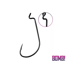   Delphin BOMB D-SHOT OFFS WORM 2/0-s szakállas offset horog 5 db/csomag
