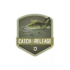 Delphin Catch and Release matrica, 9 × 8 cm