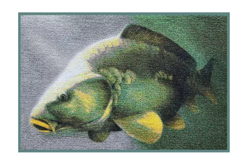 Delphin 3D pontymotívumos lábtörlő, 60 × 40 cm