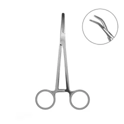 Delphin Hajlított csipesz 18 cm érfogó csipesz