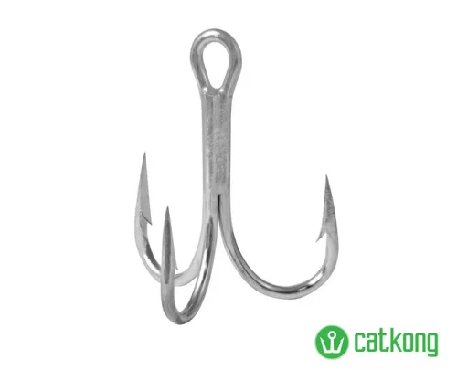 Delphin Catkong SuPower Treble 4/0-s szakállas harcsázó hármas horog 4 db/csomag