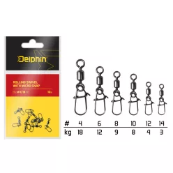 Delphin hengeres micro 6/12 kg forgókapocs 10 db/csomag
