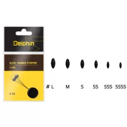 Delphin Olive gumi SS stopper