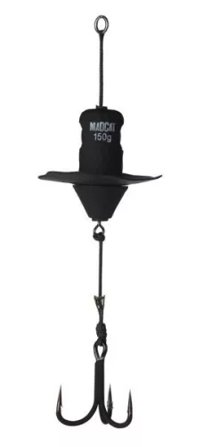 MADCAT A-static ST 3/0 S S fekete 17 cm 150 g harcsázó vertikális csali