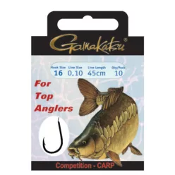   Gamakatsu BKS-3310B 8-as 45 cm bronz szakállas előkötött horog 10 db/csomag