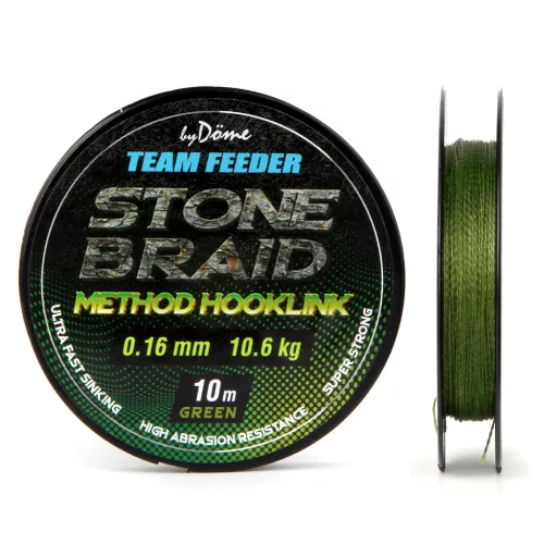 By Döme Team Feeder Stone Braid 0,20 mm 10 m zöld fonott előkezsinór