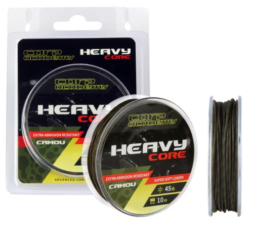 Carp Academy Heavy Core 10 m 45 lb terepmintás ólombetétes előtétzsinór