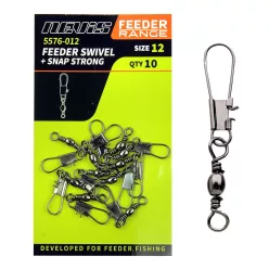 Nevis 14 karabineres feeder forgókapocs 10 db/csomag