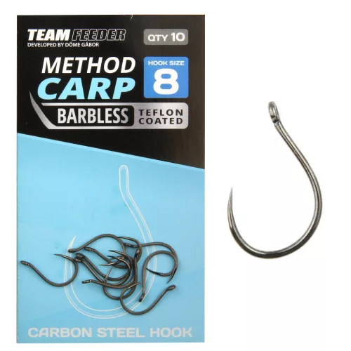 By Döme method Carp BB 12-es füles szakáll nélküli horog 10 db/csomag