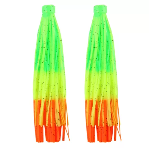 Reiva Silicon Skirt Zöld-Citrom-Narancs 9 cm 2 db/csomag harcsázó vertikális csali