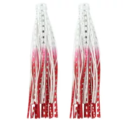   Reiva Silicon Skirt Fehér-Piros-Ezüst 9 cm 2 db/csomag harcsázó vertikális csali