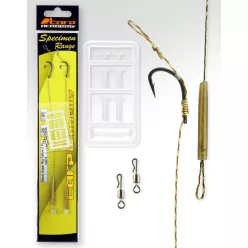   Carp Academy Basic Super Teflon 4-es 25 cm fekete szakállas előkötött horog 2 db/csomag