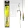 Carp Academy Line Aliger 8-as 25 cm fekete szakállas előkötött horog 2 db/csomag