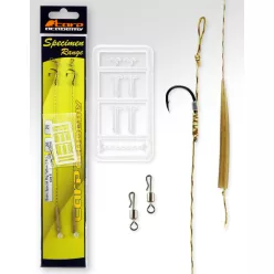   Carp Academy Basic Special Teflon 4-es 25 cm fekete szakállas előkötött horog 2 db/csomag