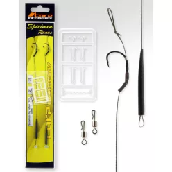   Carp Academy Snowmen Teflon 2-es 21 cm fekete szakállas előkötött horog 2 db/csomag