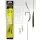 Carp Academy Snowmen Teflon 2-es 21 cm fekete szakállas előkötött horog 2 db/csomag