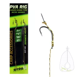   Stég PVA horogtüskével 12 cm 8-as fekete szakállas előkötött horog 2 db/csomag