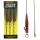Carp Academy Leadcore Leader 35 lb 75 cm barna ólombetétes szerelék nagy karikás forgóval 3 db/csomag