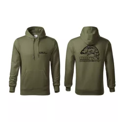 Carp Academy Carp kapucnis zöld L pulóver