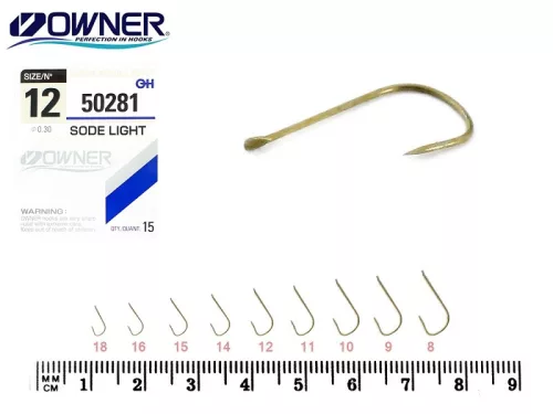 Owner Sode Light 50281 15-ös lapkás szakállas horog