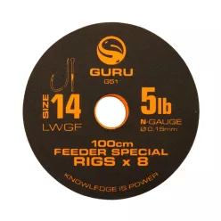   Guru Lwgf feeder Special 100 cm 16-os szakállas előkötött horog 8 db/csomag