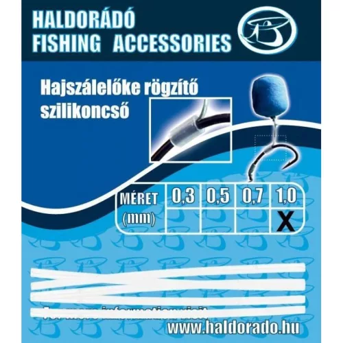 Haldorádó Hajszálelőke rögzítő szilikoncső 0,5 mm úszórögzítő szilikon