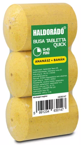 Haldorádó Busa Tabletta Quick Ananász Banán busa tabletta 3 db