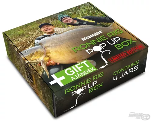 Haldorádó Ronnie Rig Box Limited Edition + Ajándékkal 4 db tégely pop-up csali 10 / 12 / 14 mm