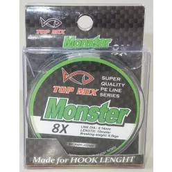 Top Mix X8 Monster előke 0,14 mm 8 m fonott előkezsinór